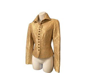 CARLISLE GOLD BLAZER SIZE 0 BUTTON DOWN